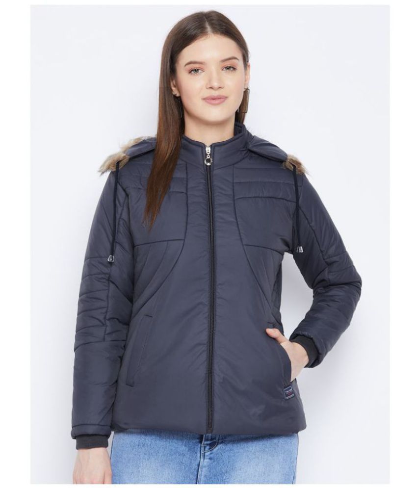     			VERO AMORE Polyester Navy Parka Jackets Single