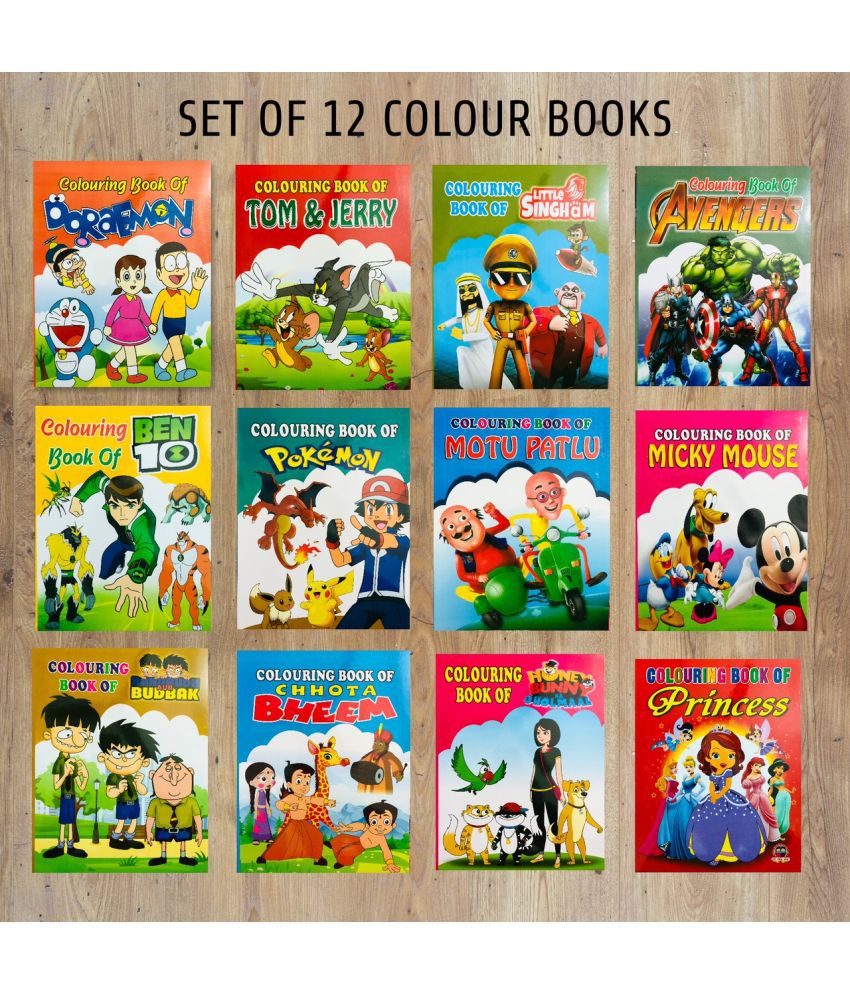 My First Colouring Book Collections (Set Of 12) My First Colouring Book Of  Doraemon, Tom &