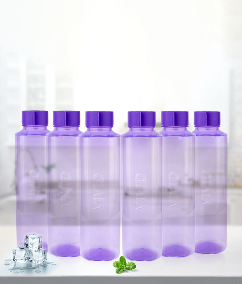     			HOMETALES Vivid Fridge Bottle Pack of 6, Purple color, 1000ml each