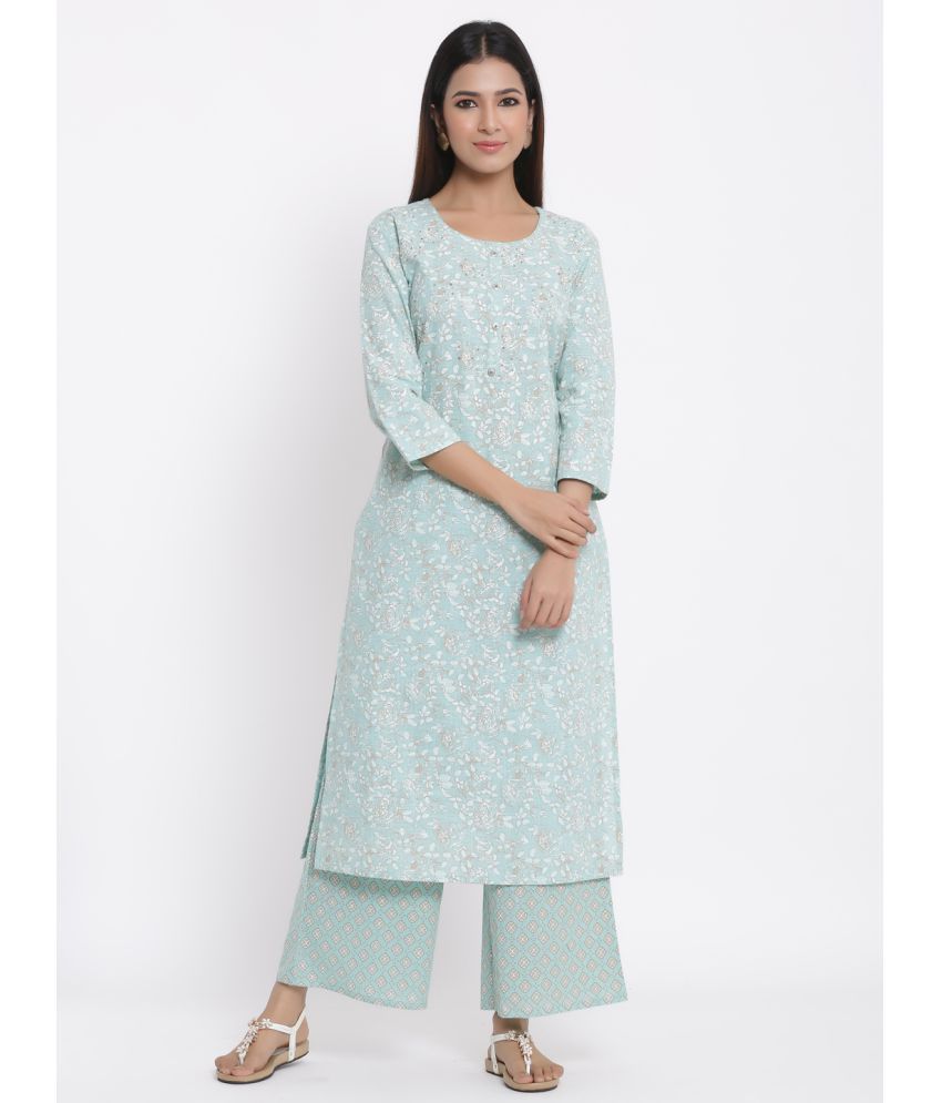     			KIPEK Cotton Kurti With Palazzo - Stitched Suit Single