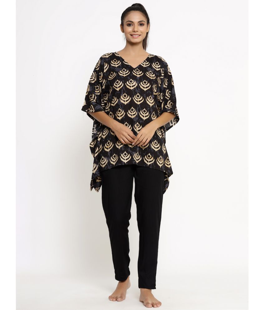     			KIPEK - Black Kaftan Rayon Women's Stitched Salwar Suit ( Pack of 1 )