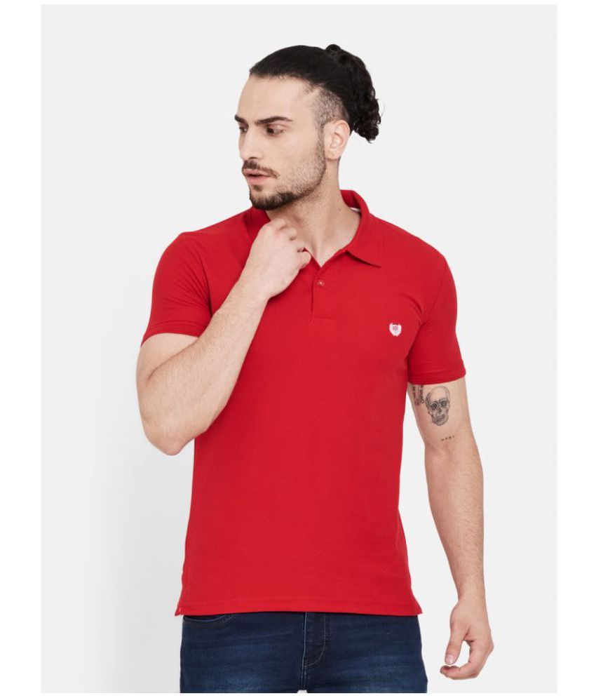     			Duke - Red Cotton Blend Slim Fit Men's Polo T Shirt ( Pack of 1 )