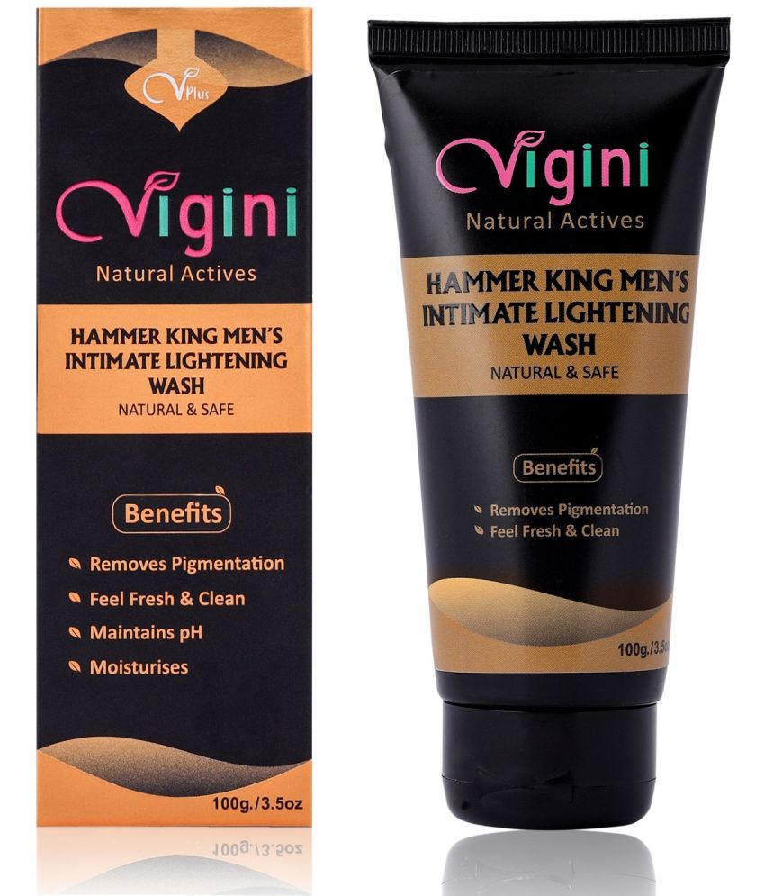     			Vigini Men's Intimate whitening Wash pH balanced Glutathione Alpha Arbutin Cleanser 100 mL
