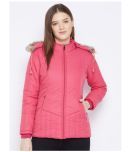 VERO AMORE Polyester Pink Hooded Jackets Single