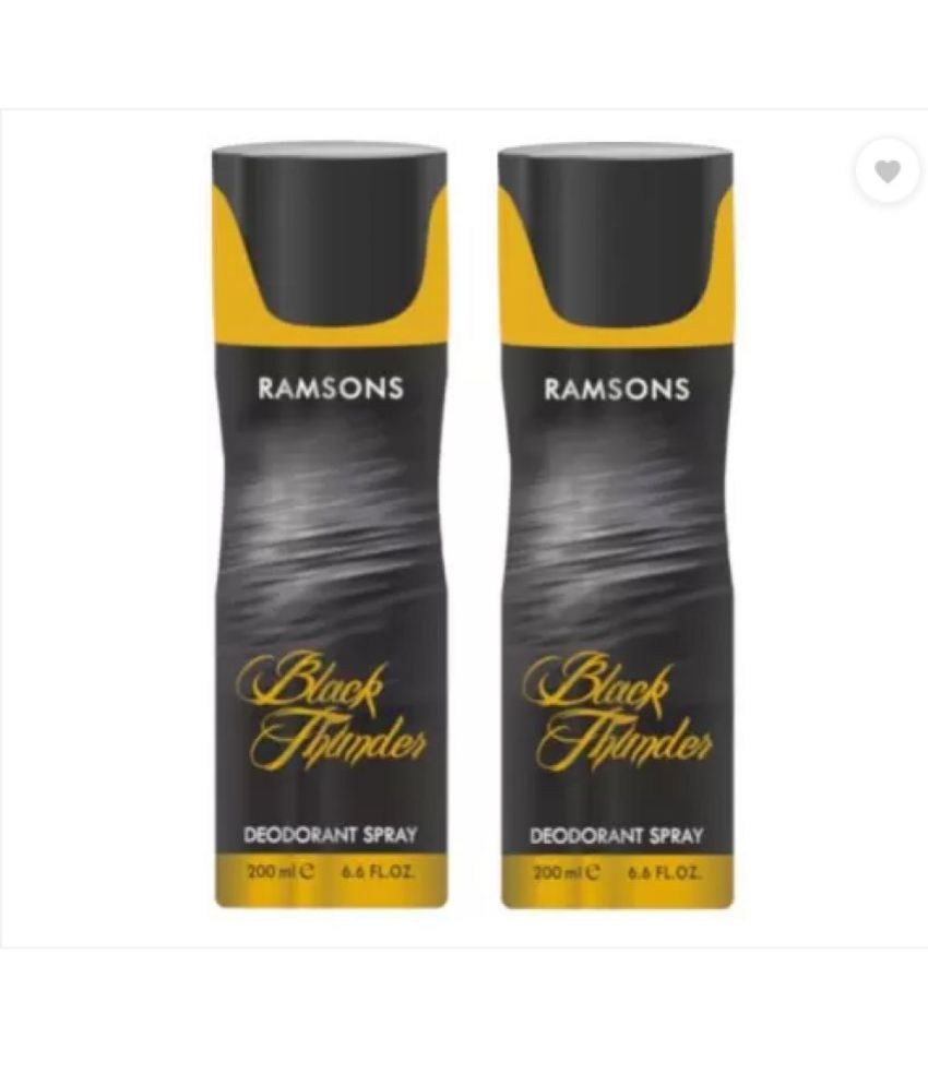 RAMSONS Black thunder Deodorant Spray For Men & Women , 200ML Each