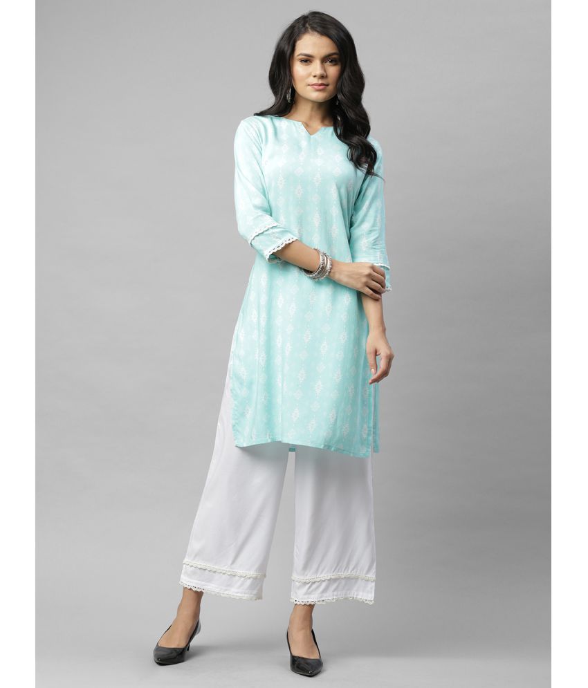     			Rigo Viscose Kurti With Palazzo - Stitched Suit Single