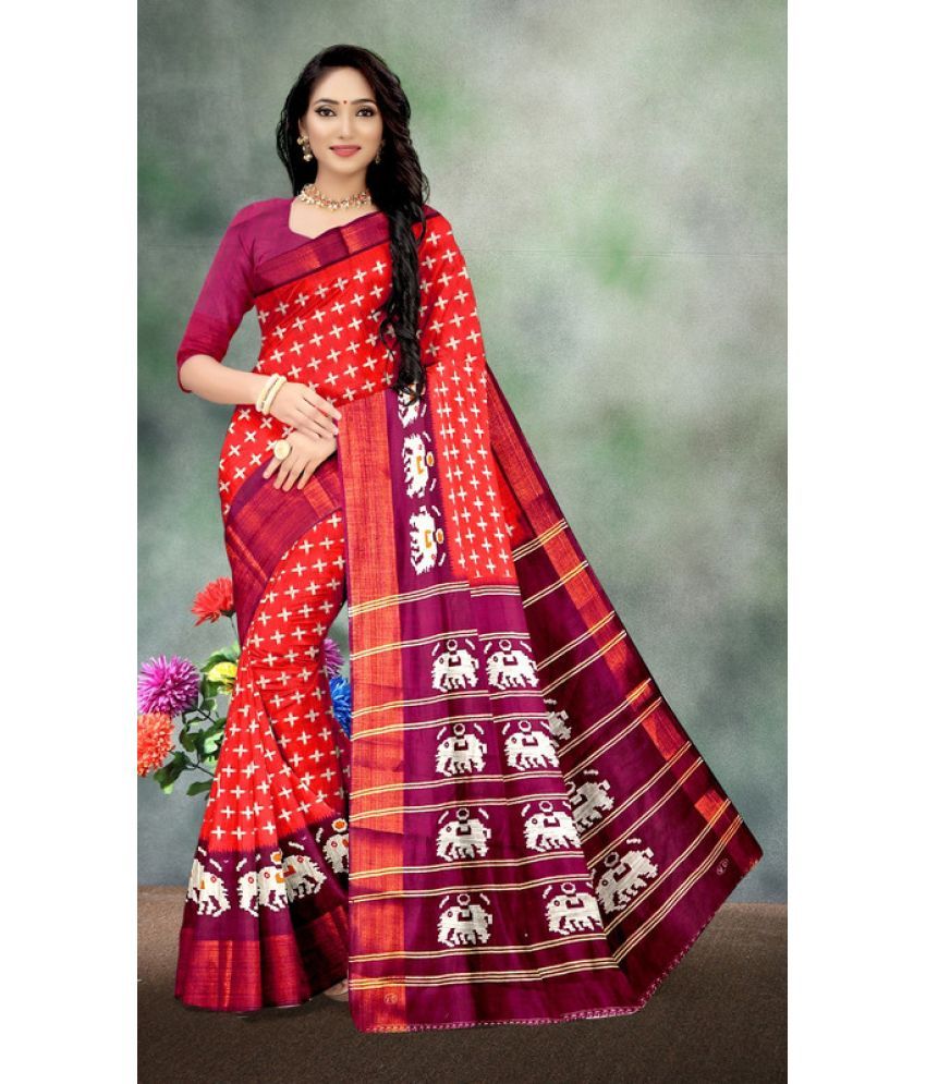     			AARTI SELECTION Pink Cotton Saree -