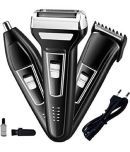 PSK Professional Cordless 2000 mAh 3 in 1 Beard, Nose and Ear Waterproof Trimmer  Runtime: 60 min for Men (Black)