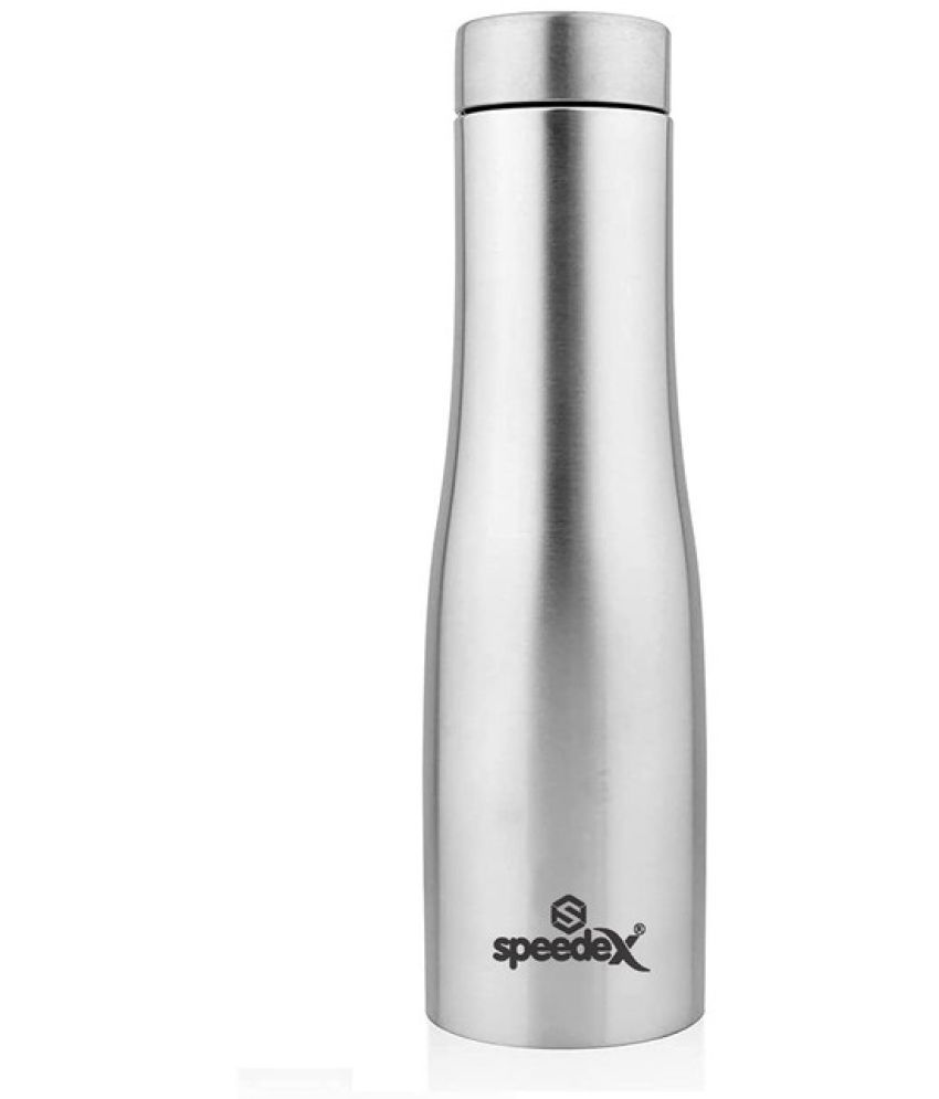     			Speedex Fridge Water Bottle with Steel Cap Silver 1000 mL Steel Fridge Bottle set of 1
