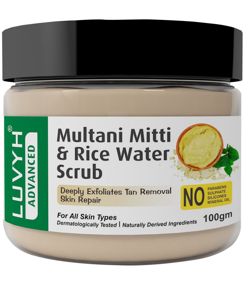 Luvyh  Multani Mitti & Rice Water  Scrub & Exfoliators 100 gm