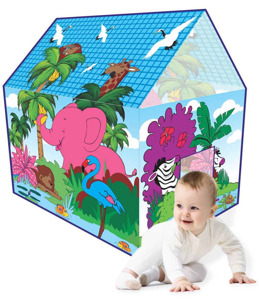 NHR Animal Theme Play Tent House for Kids, Water Repellent Big Size Tent for 3 Years and Above