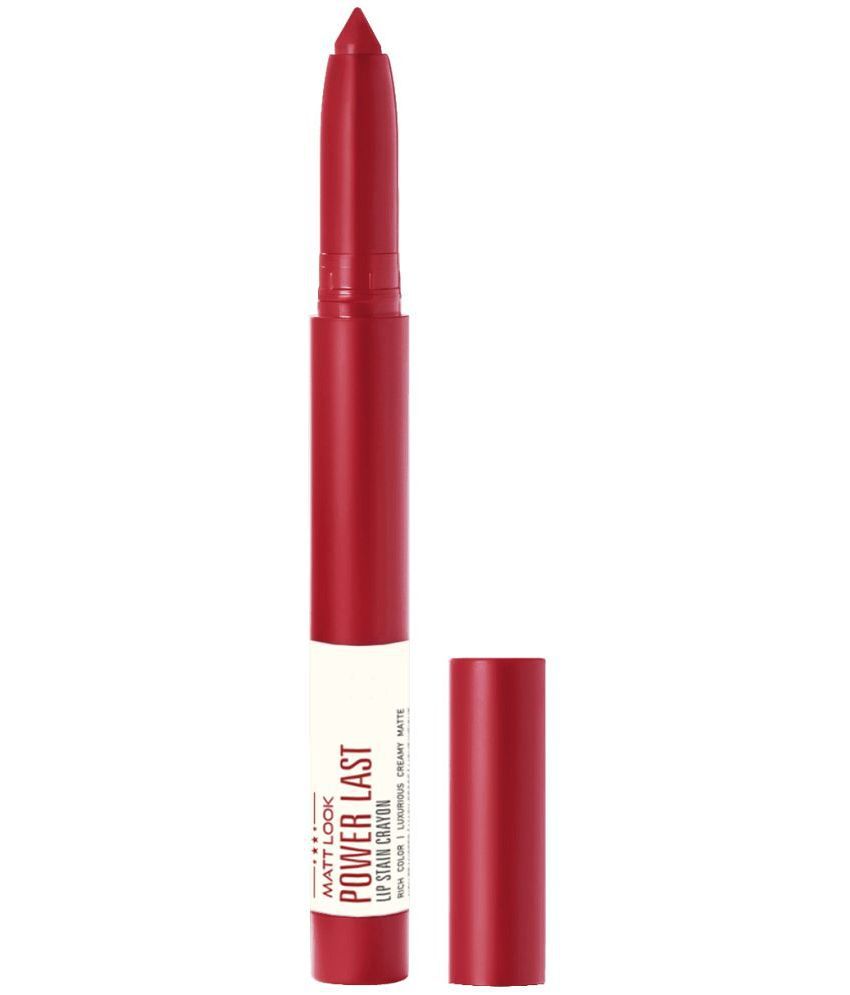     			Mattlook Power Last Lip Stain Crayon Lipstick| Rich Color | Non Transfer | Mask Proof | Luxurious Creamy Matte, Bubble Gum (2.0gm)