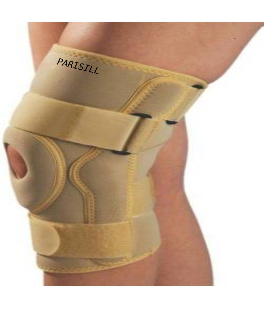    			Parisill Joint Protection Open Patella Hinge Knee Support Knee Stabilizer Neoprene Beige (Large)