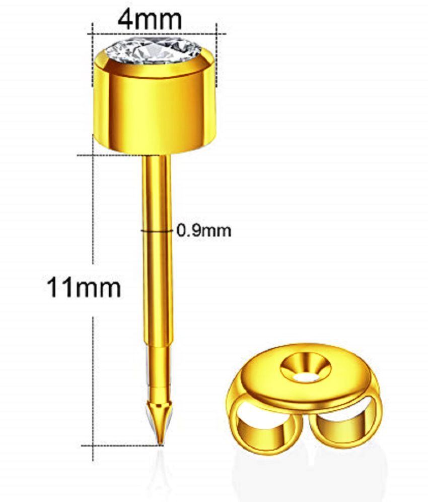 Gadgetsden Disposable Ear Piercing Gun Hand Press Unit Sterlized 18K Gold Plated Stud Tool Kit