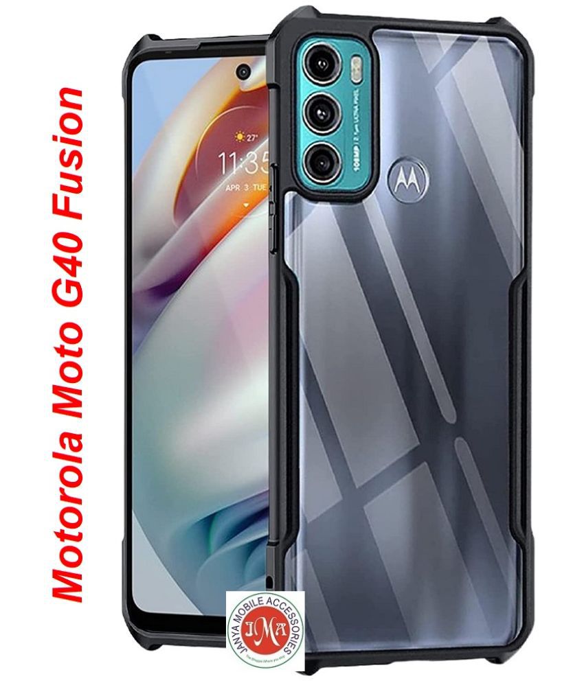     			JMA Transparent Shock Proof Case For Motorola Moto G40 Fusion - Slim Hybrid TPU Bumper Case