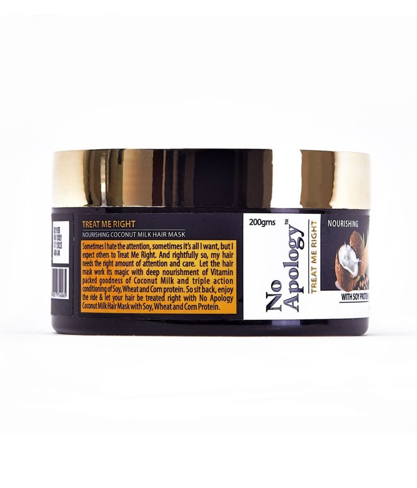 No Apology COCONUT MILK HAIR MASK with Soy Protein, Wheat & Corn