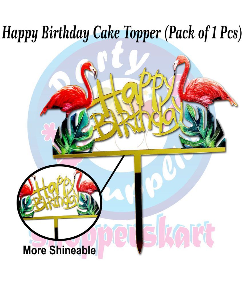 Shopperskart® Happy Birthday Cake Topper Item For Cake Decoration