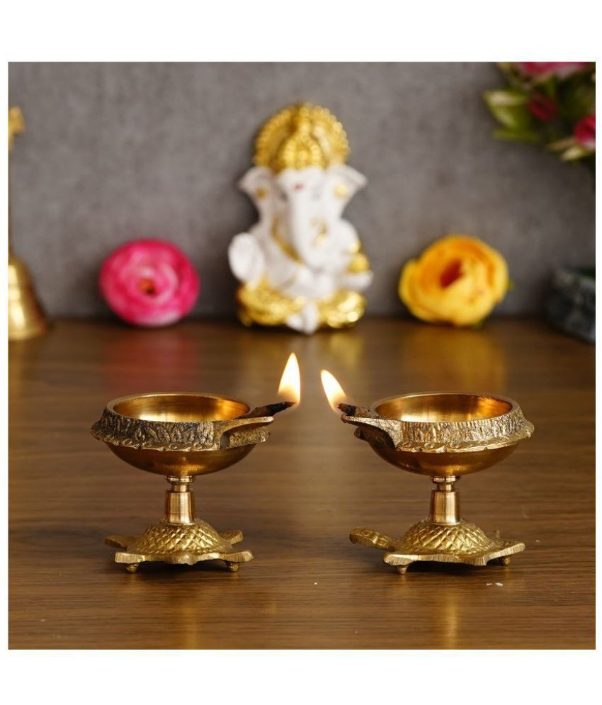     			eCraftIndia Brass Diwali Diya - Pack of 2
