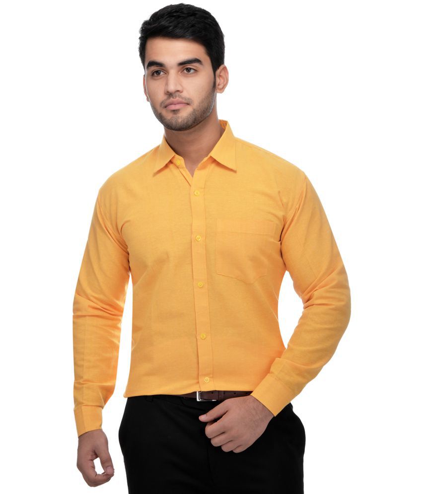     			RIAG 100 Percent Cotton Mustard Shirt Single