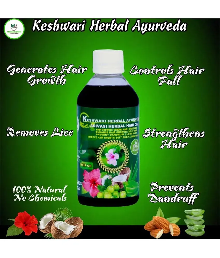 Vedic Pure Ayurvedic Herbal Adivasi Hair Oil  whollywipe