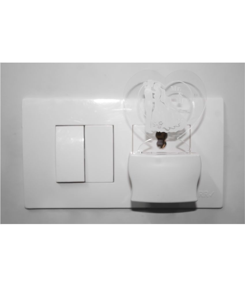     			AFAST 3D Color Changing Plug & Play Valentine Gifting Night Lamp White - Pack of 1