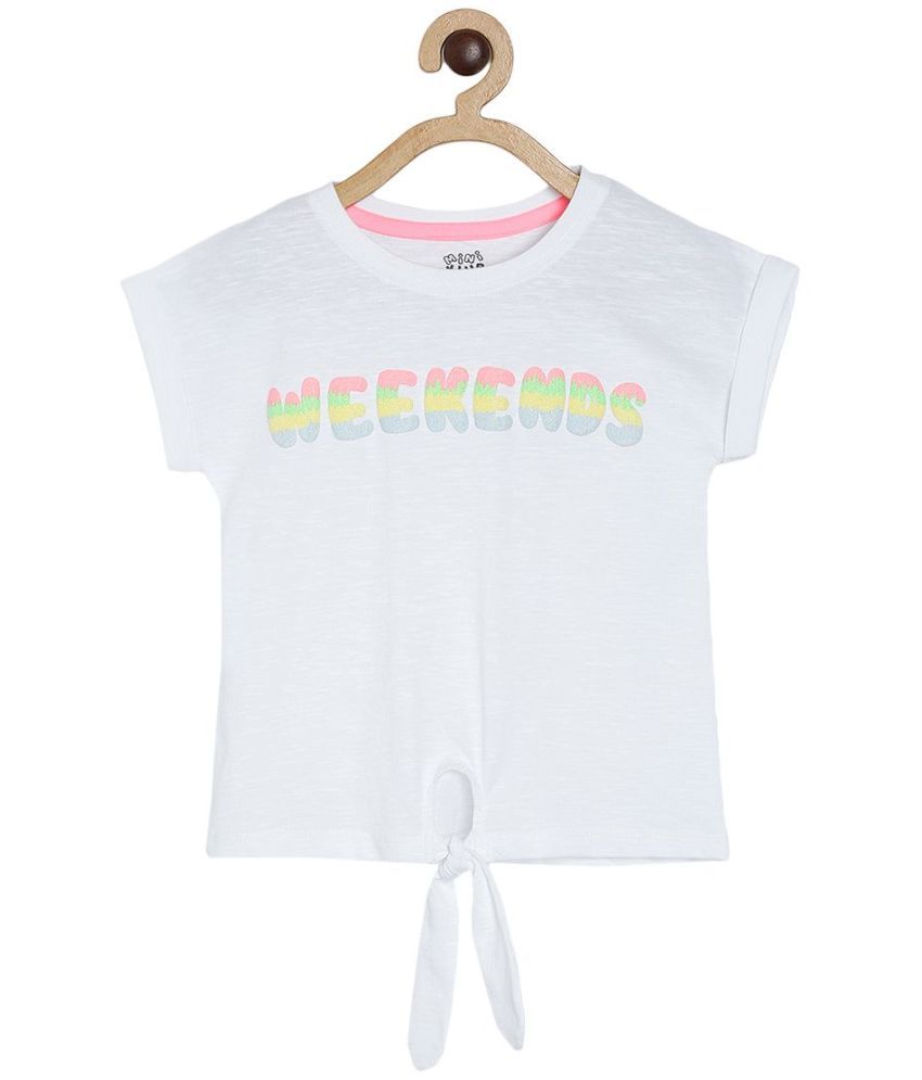     			MINIKLUB Baby Girl White Color Knit Top