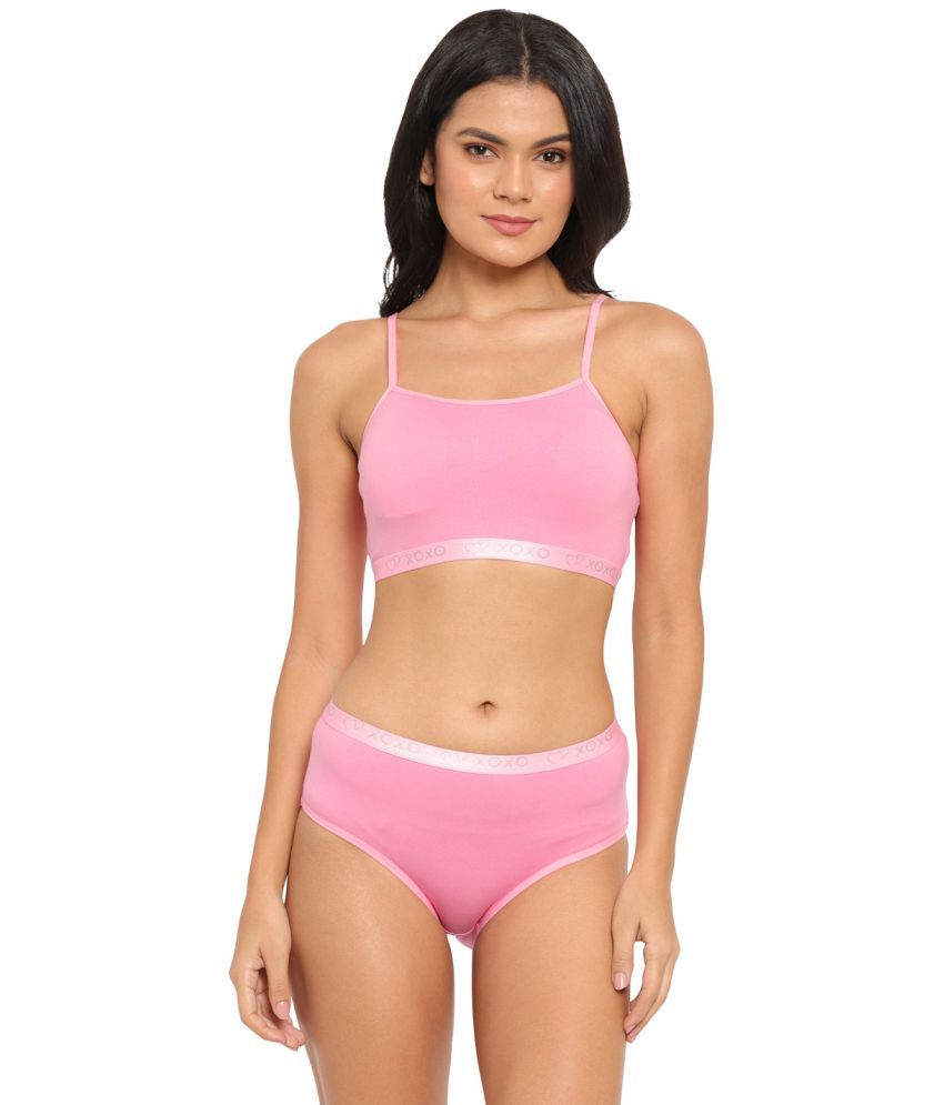     			N-Gal Cotton Lycra Bra and Panty Set - Single