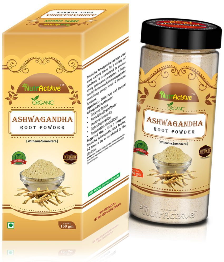 NutrActive Ashwagandha Powder | Relieves Stress, 150 gm Multivitamins Powder