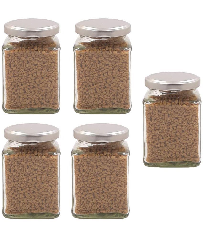     			AFAST Airtight Storage  Glass Food Container Set of 5 250 mL