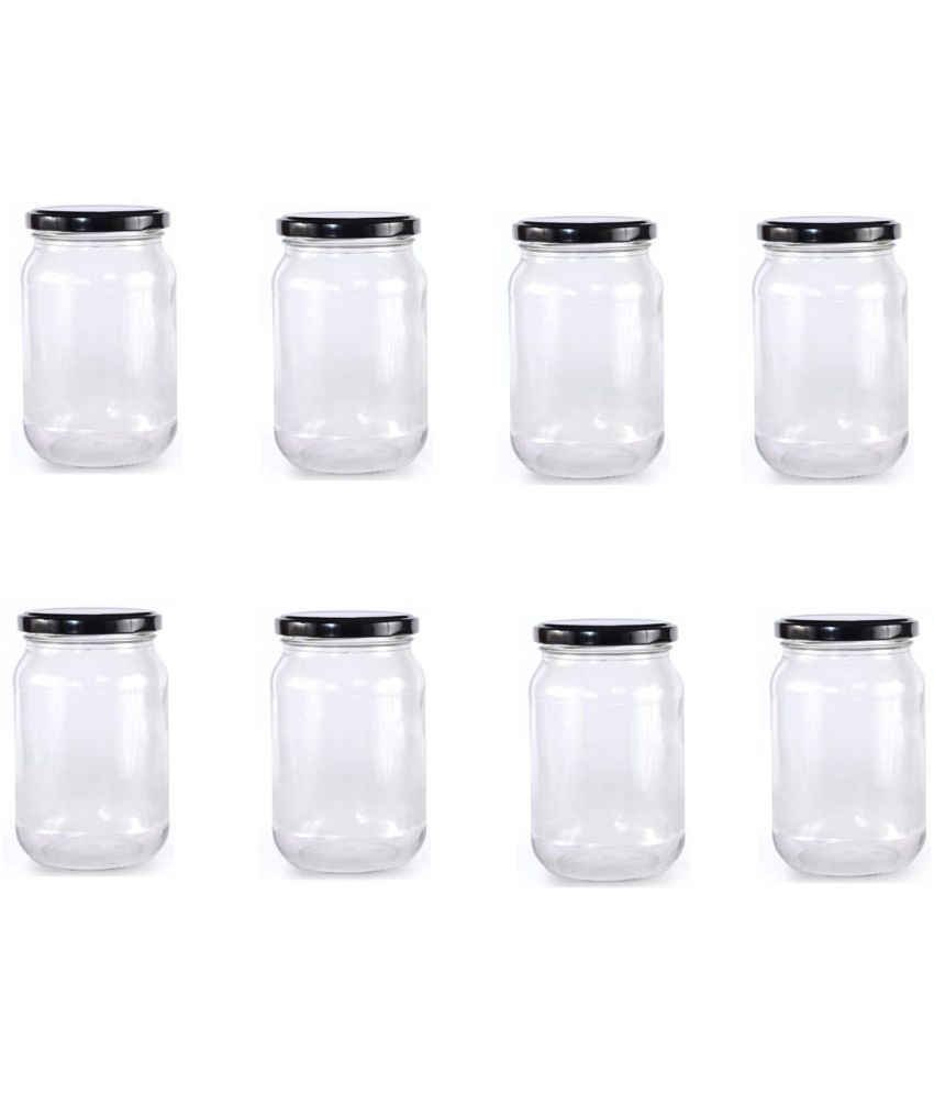     			AFAST Airtight Storage  Glass Food Container Set of 8 400 mL