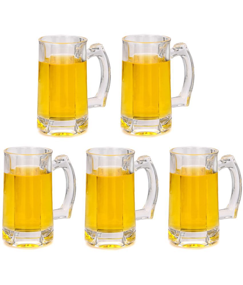     			Afast Beer Mug Glasses Set,  400 ML - (Pack Of 5)
