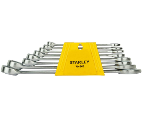     			STANLEY-70-963E Chrome Vanadium Steel Combination Spanner Set with Maxi-Drive system (8-Pieces)  (8mm, 9mm, 10mm, 11mm, 13mm, 14mm, 17mm and 19mm)