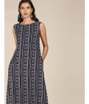 Karigari Blue Rayon A-line Kurti -