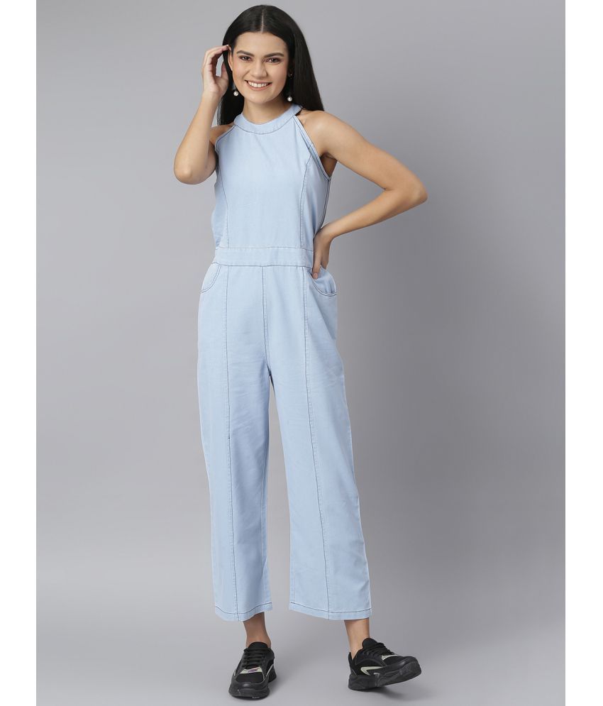     			StyleStone Blue Denim Jumpsuit - Single