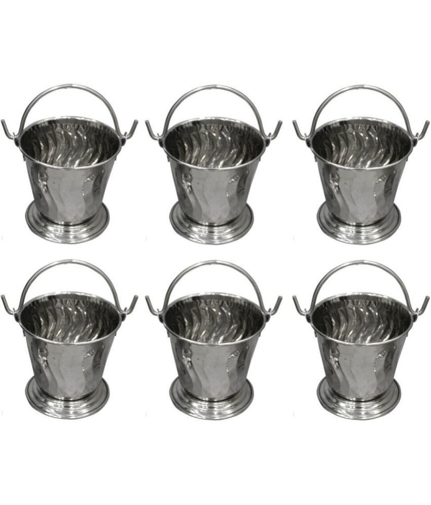 Dynore - Silver Serving Bucket ( Set of 6 )