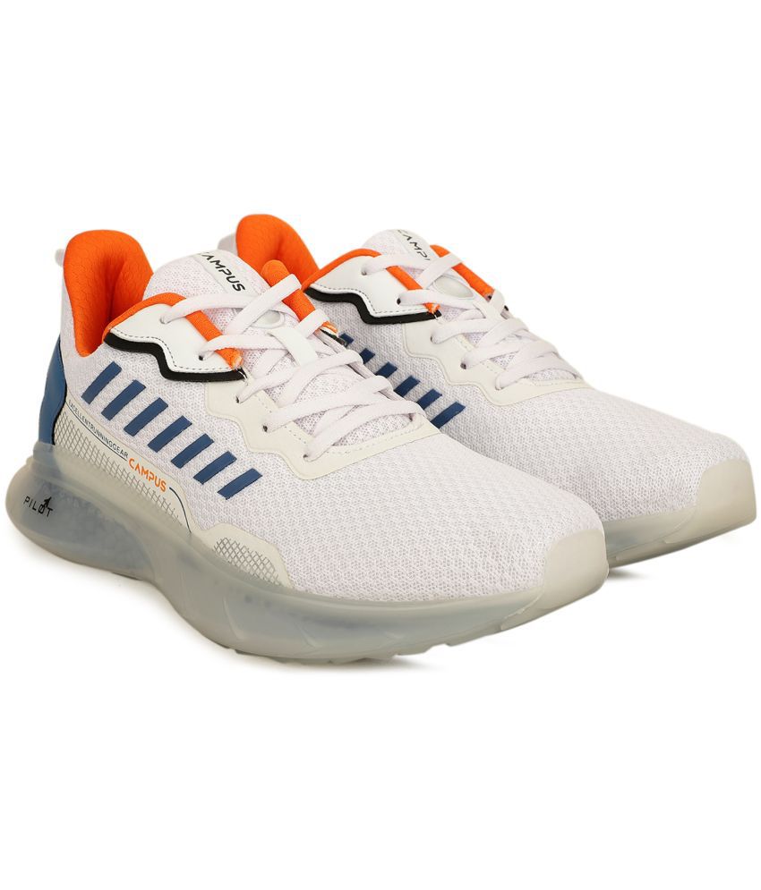     			Campus DECCAN White  Men's Sports Running Shoes