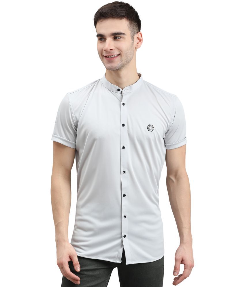     			INDICLUB Cotton Blend GREY Shirt Single
