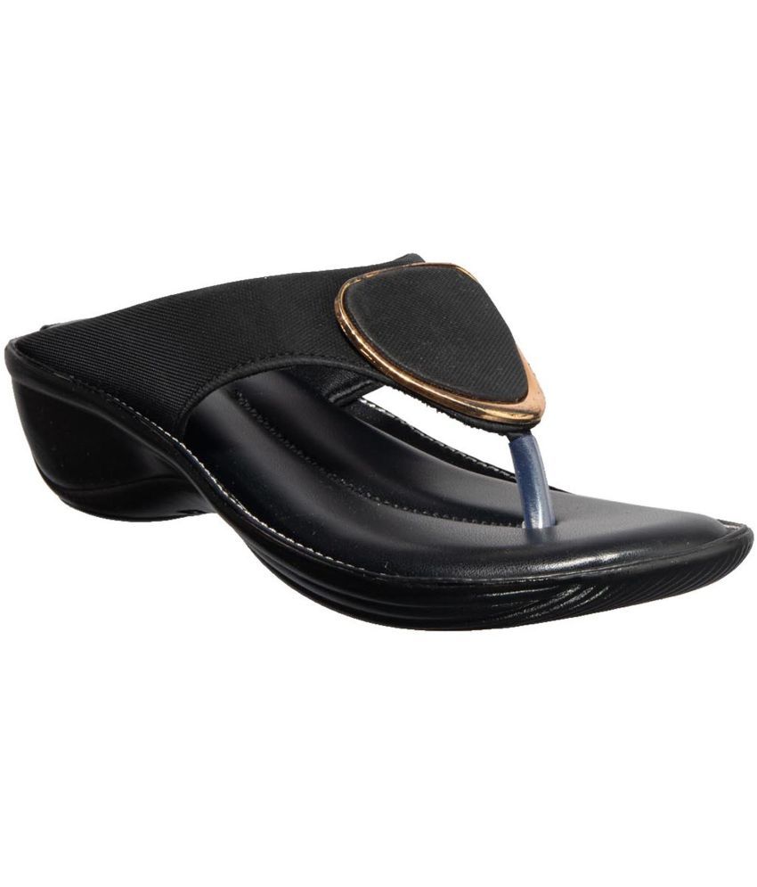     			KHADIM - Black Women's Slip On Heels