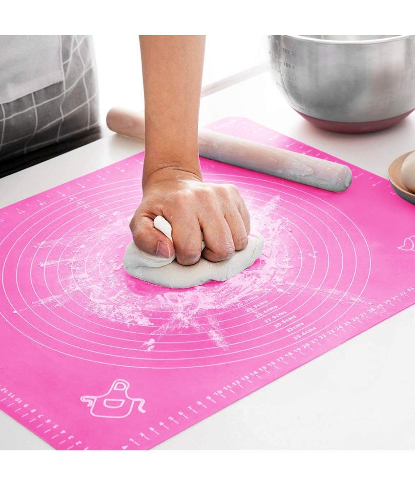     			2KS™ Non Stick Reusable Silicon Roti Chapati Rolling Baking Sheet Mat Silicon Baking tool