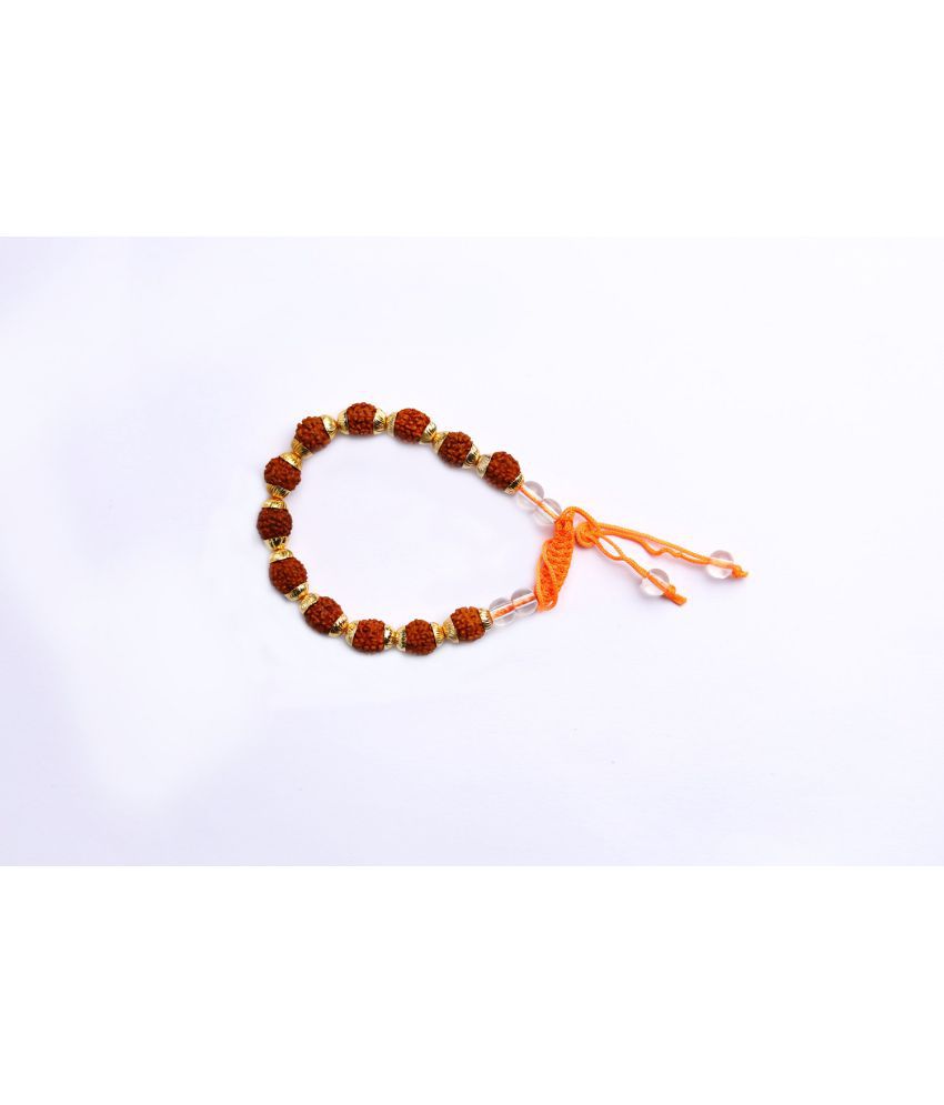     			5 Mukhi Rudraksha with crystal beads bracelet