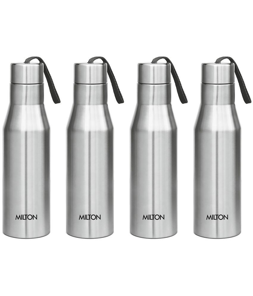 Buy Milton Super 1000 Single Wall Stainless Steel Bottle Set Of 4 1000 Ml Each Silver 100 Leak Proof Office Bottle Gym Bottle Home Kitchen Hiking