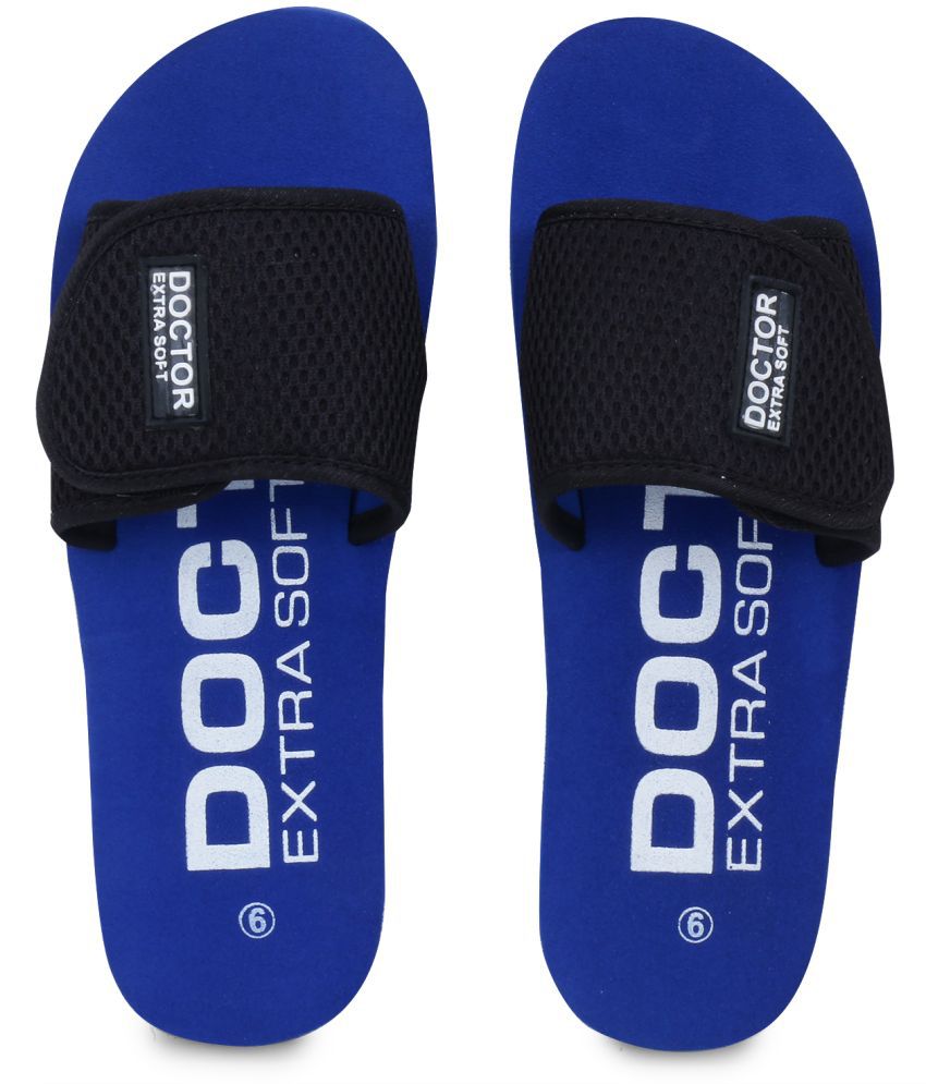    			DOCTOR EXTRA SOFT - Royal Blue  Women's Slide Flip flop