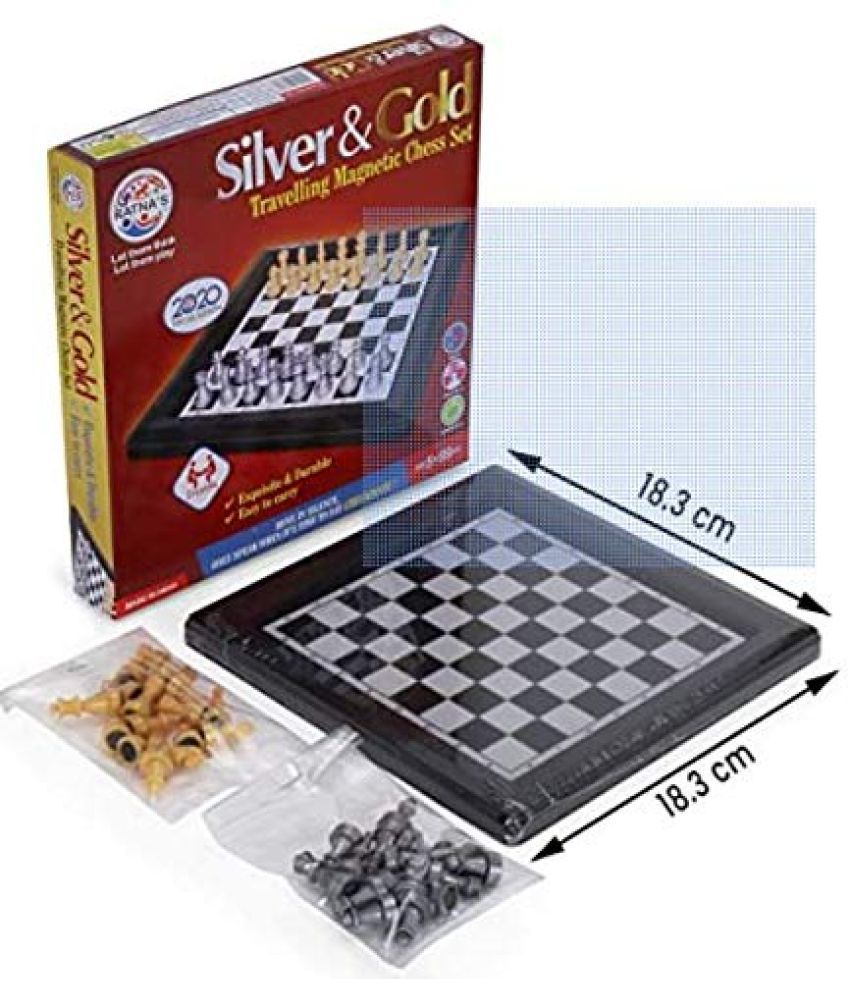 Silver Gold Magnetic Chess Travelling