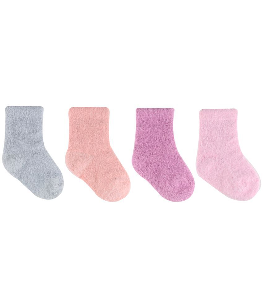     			Bonjour Baby Feather-Lite Fur Socks - Pack Of 4