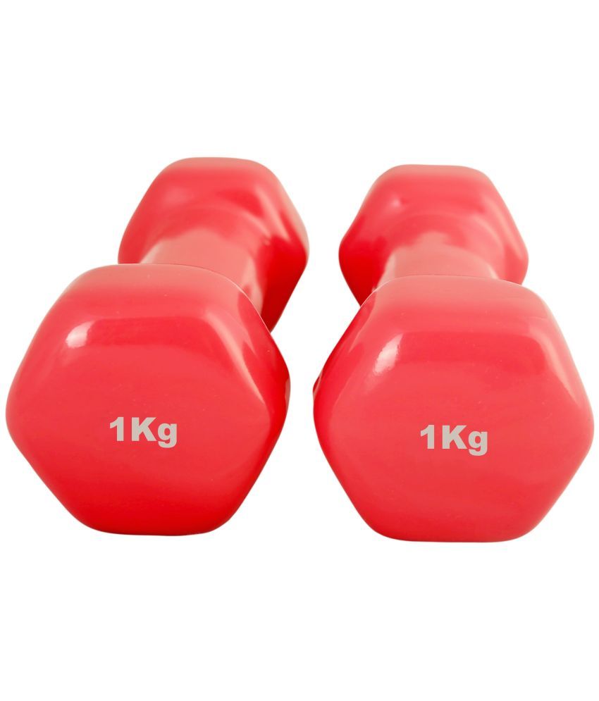     			SportSoul Vinyl Dumbbell (1 Kg Pair) Colour: Pink