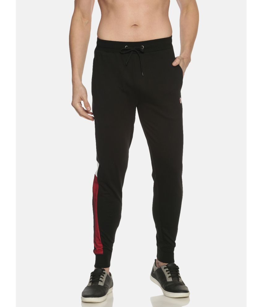     			Dollar Black Cotton Solid Joggers Single