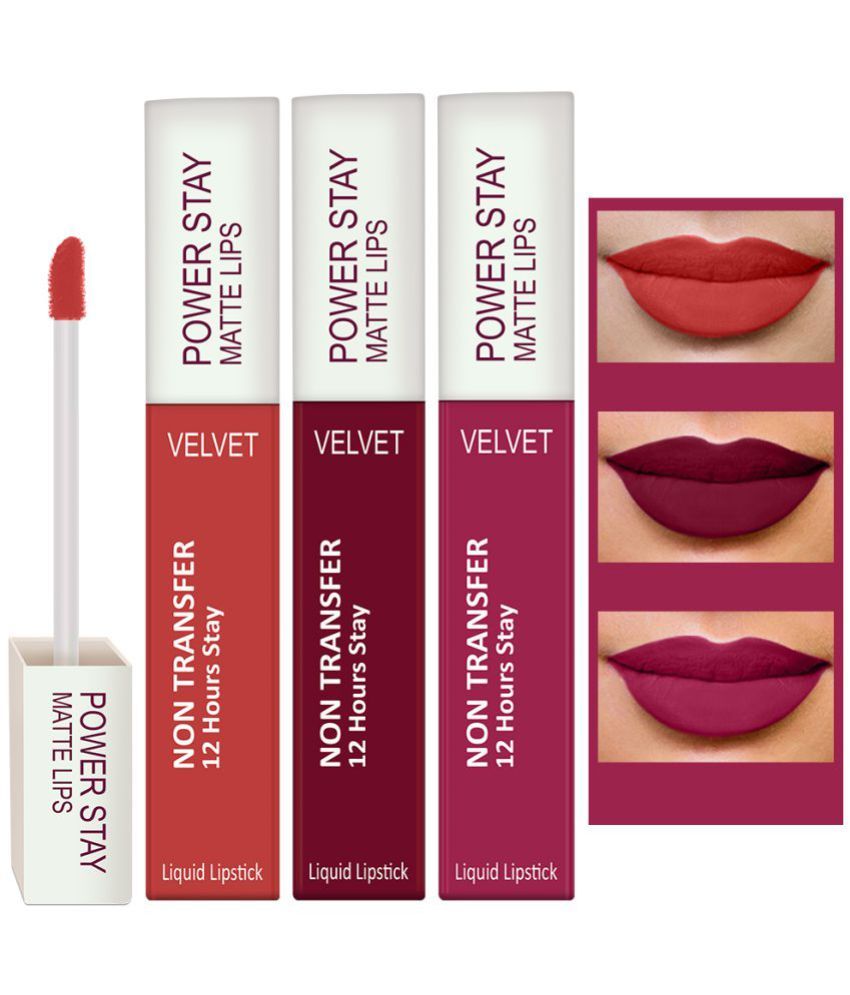     			Perpaa Perpaa Liquid Lipstick Red ,Pink , Maroon Pack of 3 300 g