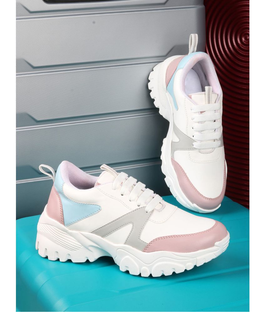     			Shoetopia - White  Women's Sneakers