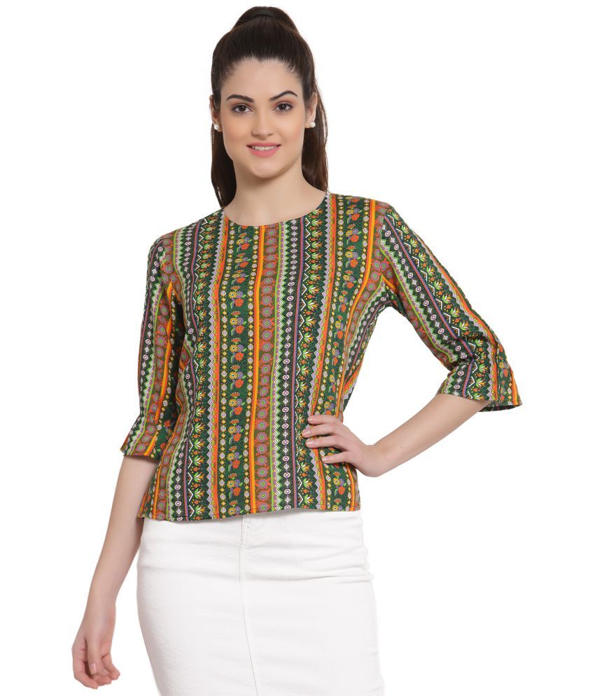     			Style Quotient - Green Polyester Women's Regular Top ( )