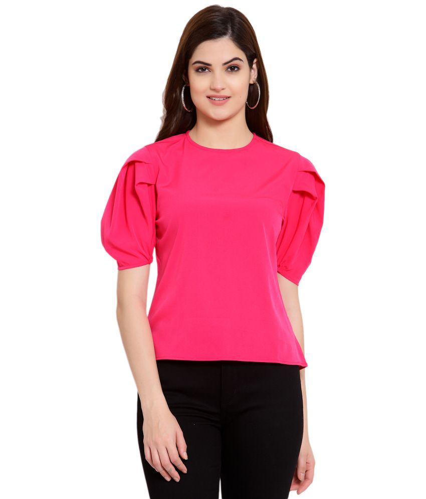     			Style Quotient Polyester Regular Tops - Pink Single